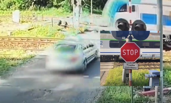 Kobieta z dwójką małych dzieci wjechała w przejeżdżający pociąg. Policja opublikowała nagranie Zdjęcie główne wpisu