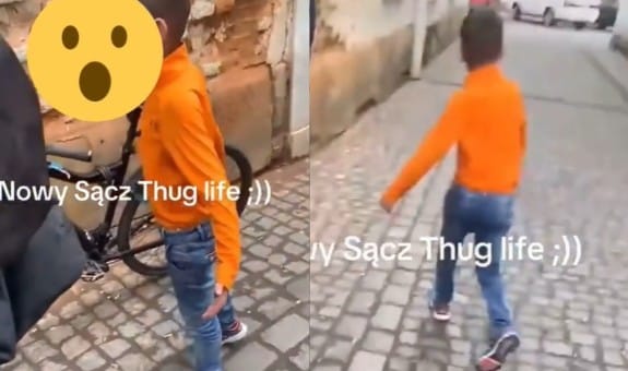 „Zamknij papę bo Ci zaj**ie” Młody chłopiec wyzywa rowerzystów w Nowym Sączu. Gdzie są rodzice? Zdjęcie główne wpisu