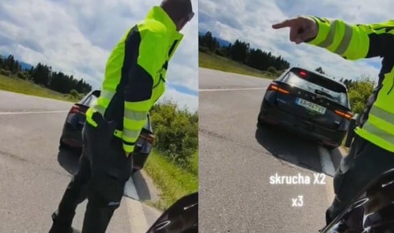 „Zatrzymuje Ci od razu prawo jazdy! Jesteś na torze wyścigowym?” Polski motocyklista kontra wkurzony słowacki policjant Zdjęcie główne wpisu