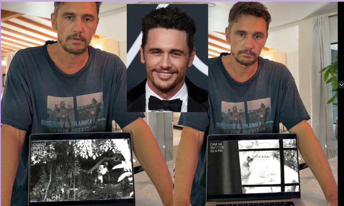 Aktor James Franco twierdzi, że prześladuje go kosmita. Pokazał nagranie z monitoringu Zdjęcie główne wpisu
