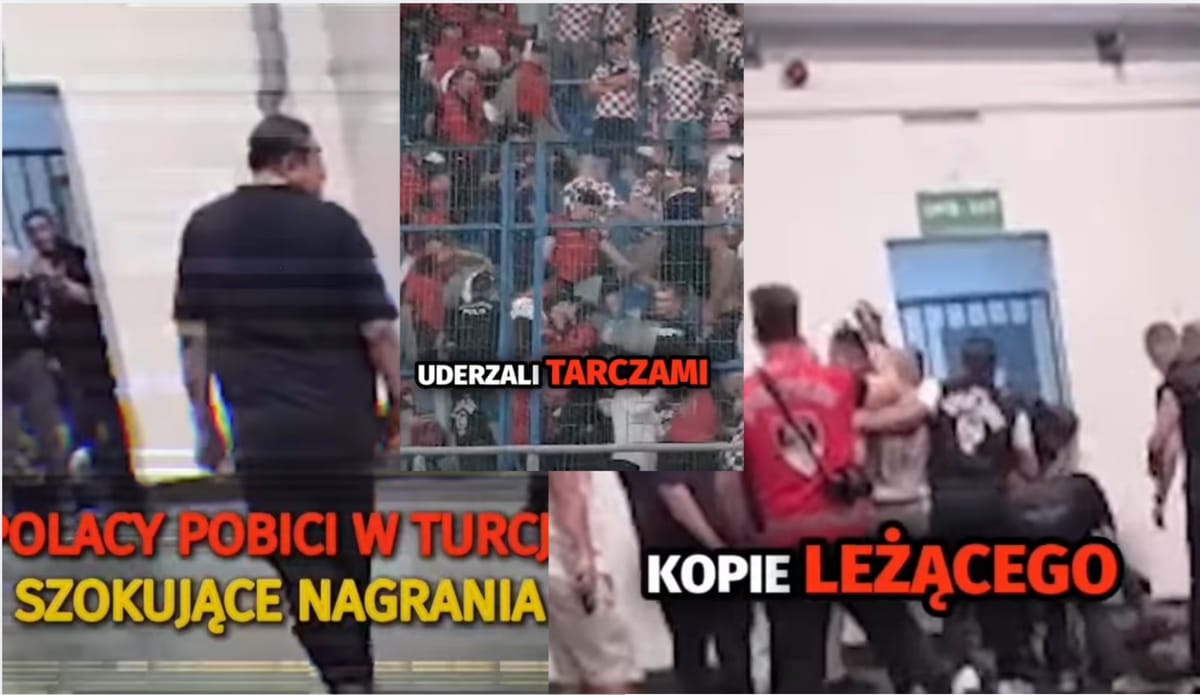 Turecka policja kopała leżącego kibica Górnika. Szokujące nagrania ze Stambułu Zdjęcie główne wpisu
