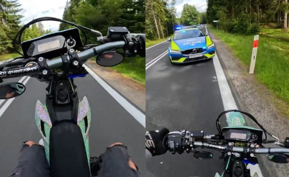 Na jednym kole wjechał wprost na policjantów. W kilka sekund stracił prawko i 1500zł. W zamian dostał 10 pkt karnych Zdjęcie główne wpisu