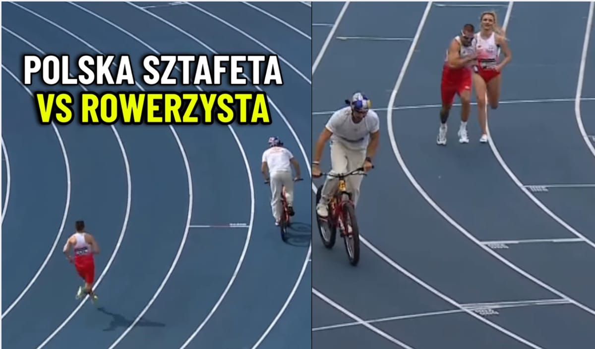 Rowerzysta skaczący przez płotki kontra sztafeta mieszana 4 × 100 m. Nietypowe wyzwanie reprezentantów Polski Zdjęcie główne wpisu