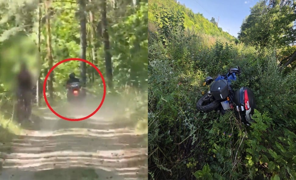 Policja opublikowała nagranie z pościgu za motocyklista. Jak usłyszeli jego powód ucieczki to byli mocno zaskoczeni. Teraz grozi mu 5 lat Zdjęcie główne wpisu