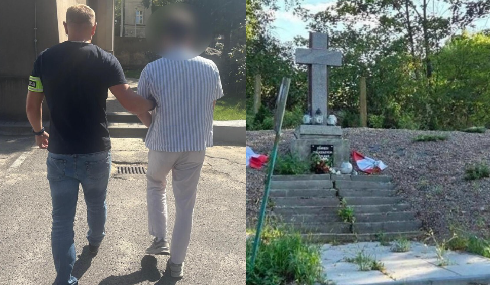 Zrywał polskie flagi i naklejał "Oberschlesien" na pomnik. Kryminalni dopadli 25-latka Zdjęcie główne wpisu