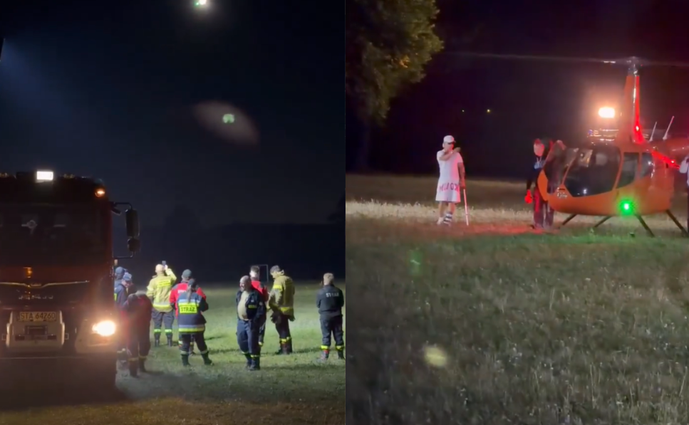 Lądowanie Skolima helikopterem. Na jeden z 6 koncertów tego dnia miał się spóźnić prawie 3 godziny Zdjęcie główne wpisu