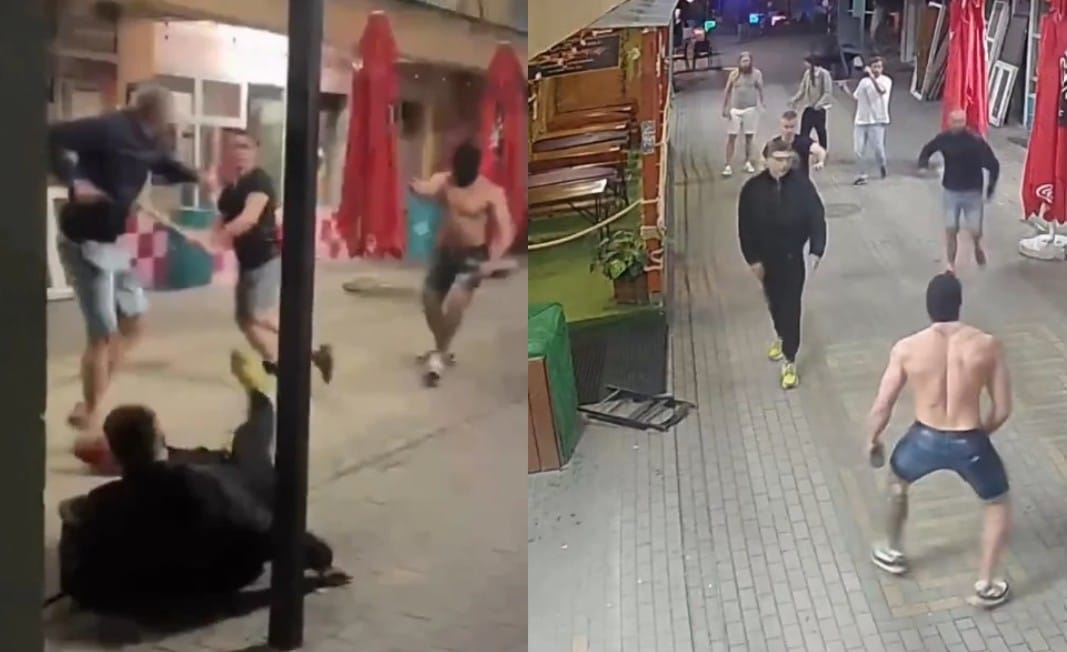 Maczetą i kijem bejsbolowym zaatakowali klientów lokalu na Żoliborzu. Nagranie pojawiło się w sieci Zdjęcie główne wpisu