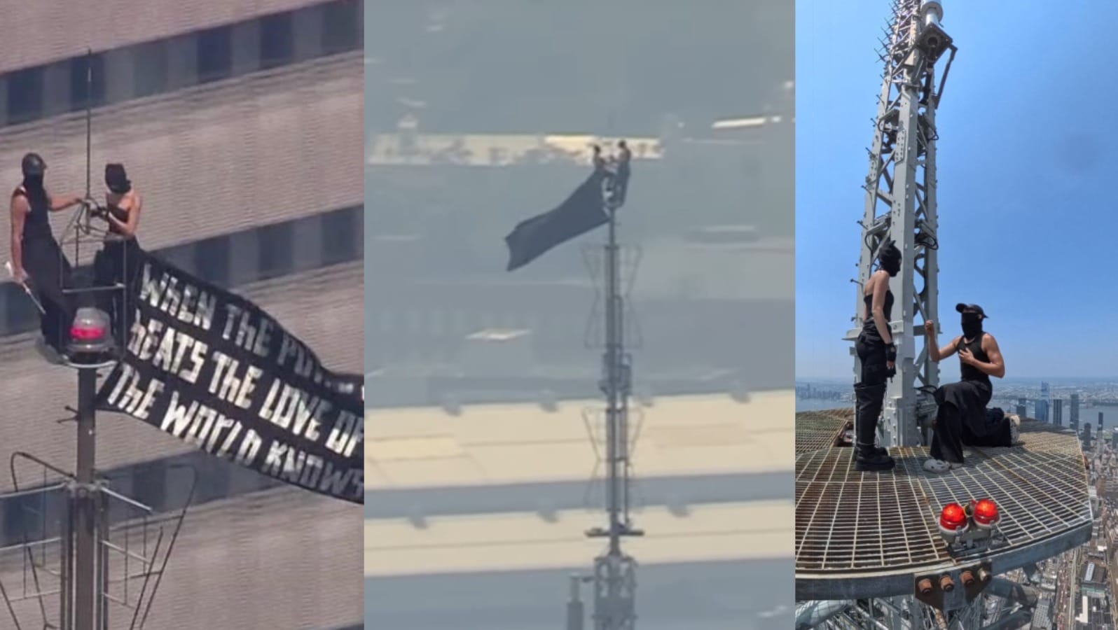 Wdrapali się na szczyt Empire State Building z wielką flagą. Chwilę później jej się oświadczył. Jest nagranie z aresztowania Zdjęcie główne wpisu