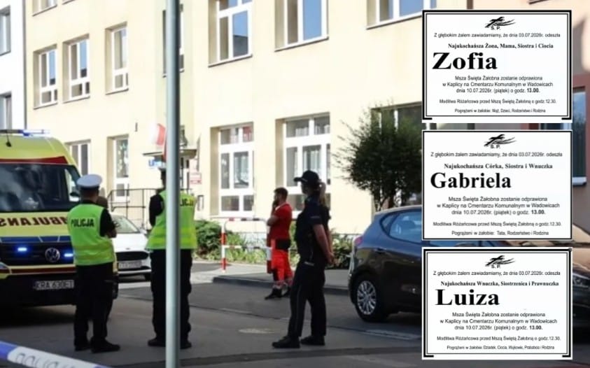Po ustaleniach prokuratury rodzina tragicznie zmarłych w Skawinie odcina się od sprawcy. Zofia, Gabriela i Luiza spoczną w jednej mogile Zdjęcie główne wpisu
