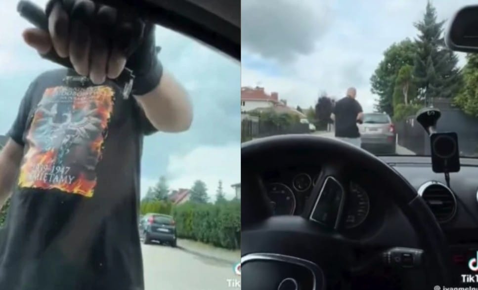 „Jeszcze raz usłyszę Twoją muzykę k*rwo" Policjanci zatrzymali mężczyznę który groził pałką teleskopową Ukraińcowi Zdjęcie główne wpisu