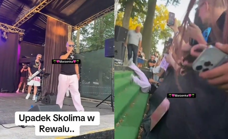 Skolim spadł ze sceny podczas koncertu w Rewalu. Przez chwilę nie mógł się podnieść Zdjęcie główne wpisu