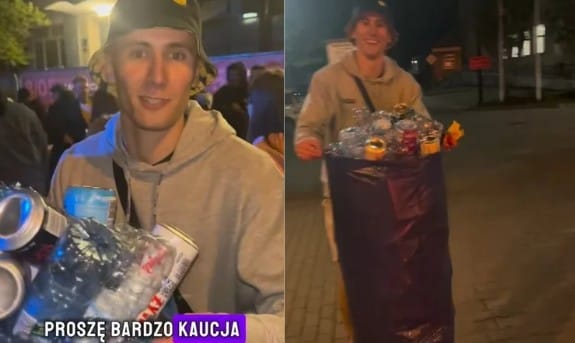 Zapłacił 85 zł za karnet na Juwenalia i postanowił odzyskać kasę. Chwycił za worek i zaczął zbierać butelki Zdjęcie wpisu