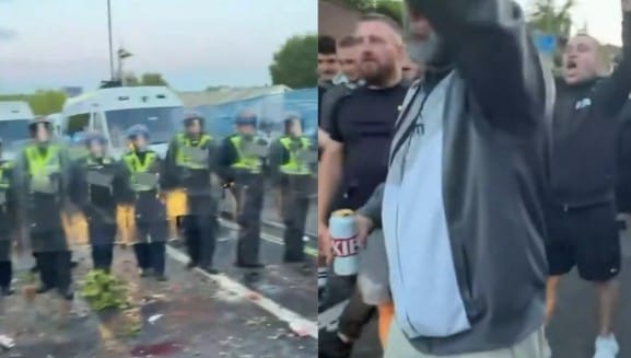 „Policja j**ana będzie!" Nagranie z protestu w Southampton po śmierci polskiego studenta Zdjęcie wpisu