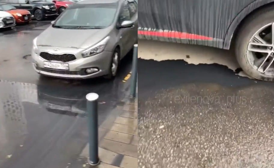 "Z nieba spadają czarne krople". Mieszkańcy okolic Moskwy pokazują skutki ataku na rafinerię Zdjęcie wpisu