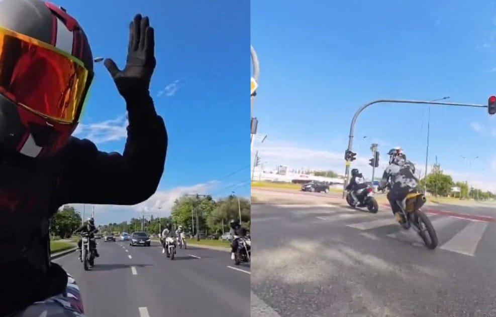 Wrzucili nagranie swojej ucieczki na motocyklach przed policją w Łodzi Zdjęcie wpisu