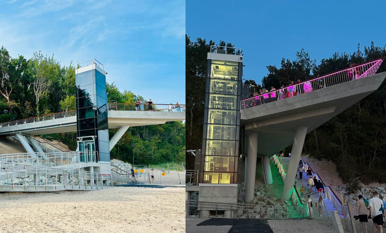 „Kolejna szkarada” czy udana inwestycja? Nowoczesne zejście na plażę w Pobierowie podzieliło internautów Zdjęcie wpisu