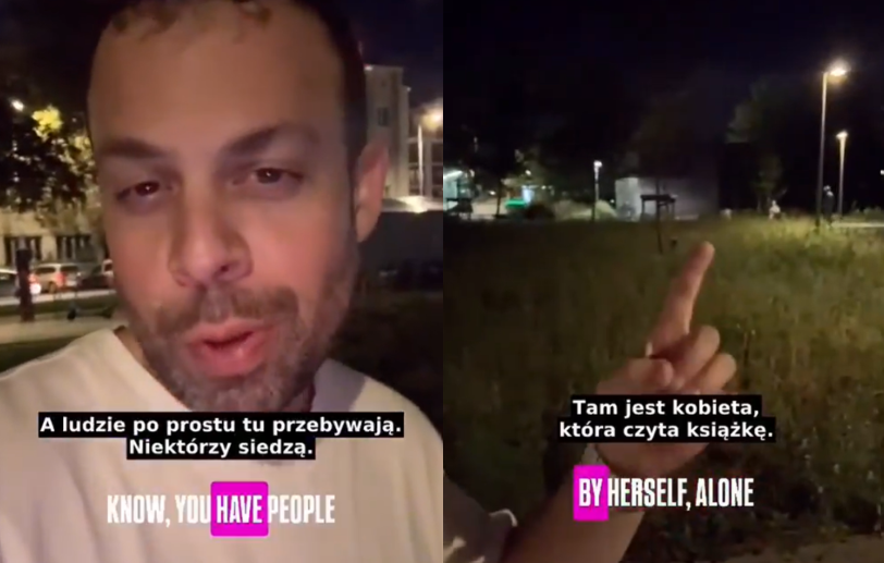 Kobieta czyta książkę w parku o północy. Obcokrajowiec zachwycony bezpieczeństwem w Polsce Zdjęcie wpisu