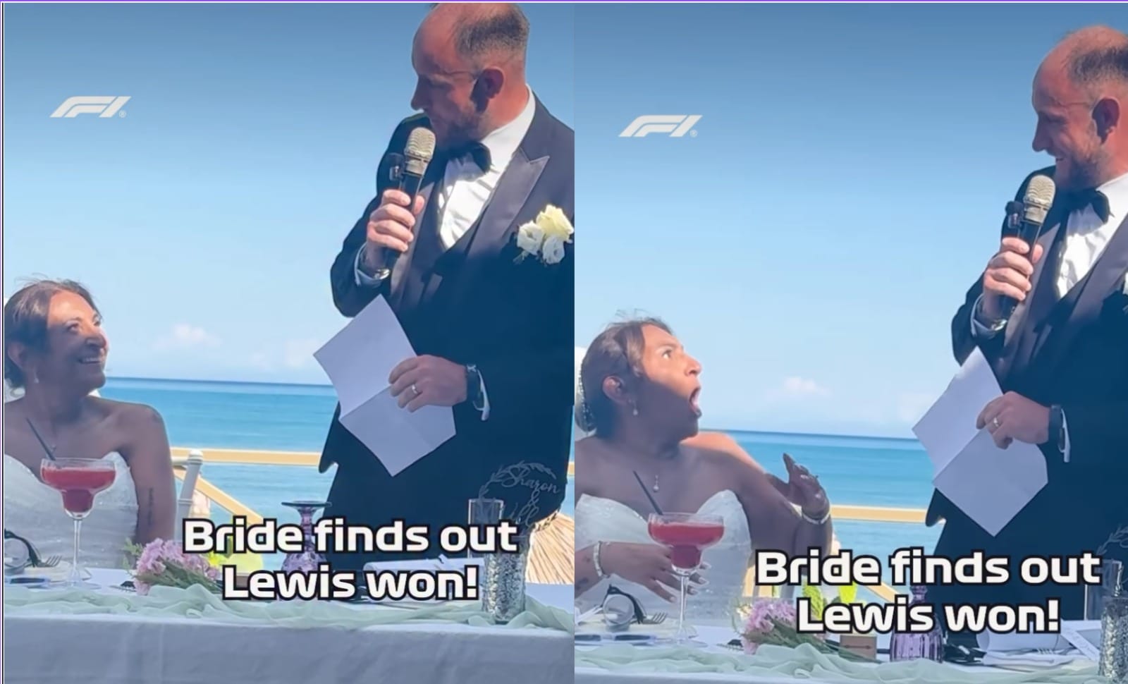 „To prezent z okazji ślubu?” Panna młoda dowiaduje się, że Lewis Hamilton wygrał w Barcelonie Zdjęcie główne wpisu