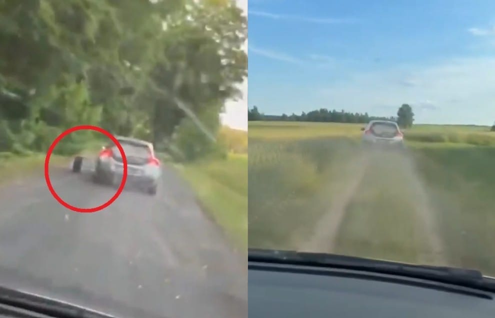 Alk, meta, brak uprawnień i kradzież katalizatorów. Policja opublikowała nagranie z pościgu za 23-letnim kierowcą Zdjęcie główne wpisu