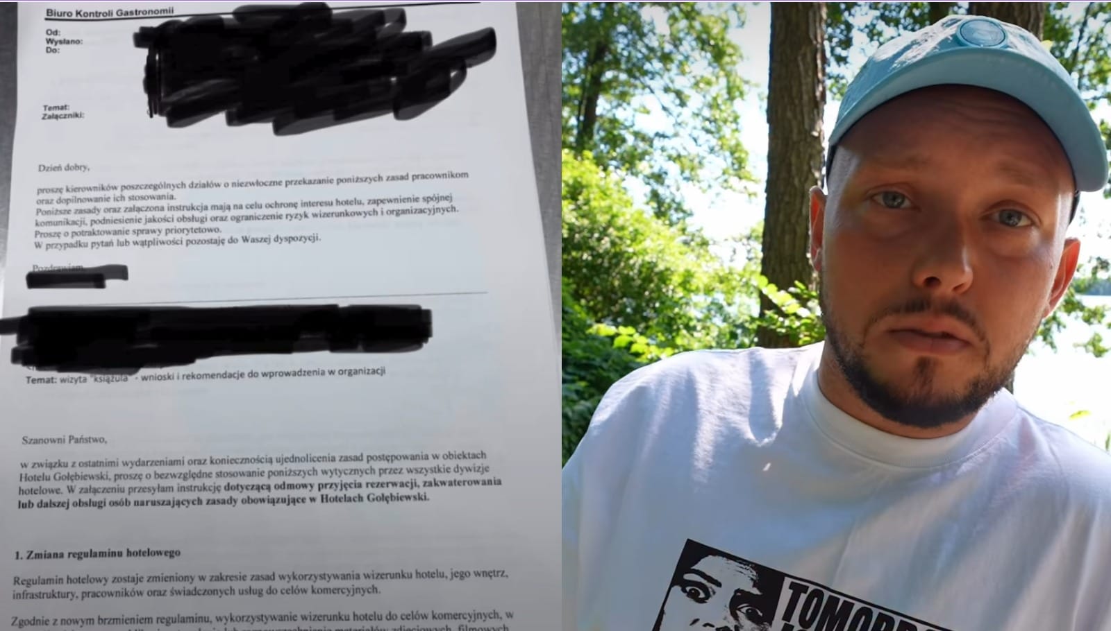 „Mam zakaz wjazdu do Gołębiewskiego”. Książulo pokazuje pismo, jakie miał wystosować hotel Zdjęcie główne wpisu