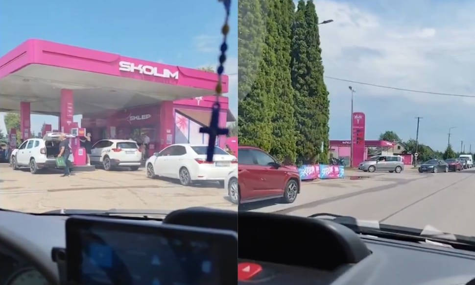 Ogromna kolejka aut do stacji Skolima. Wszyscy chcą tanio zatankować Zdjęcie główne wpisu