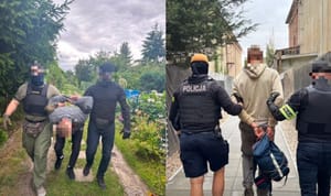 Policja zatrzymała dwóch podejrzanych o pobicie seniora który staną w obronie chłopaka z Ukrainy. Opublikowano nagranie z zatrzymania