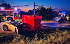 Audi rozpadło się na dwie części. Tragiczny wypadek na DK 91
