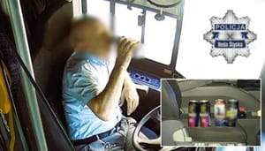 Browar za browarem za kierownicą autobusu miejskiego. Reakcja świadka zapobiegła tragedii
