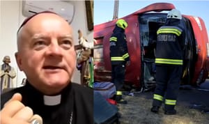 „Byli na to gotowi [...] ich dusze były wypieszczone”. Bp Jan Sobiło o ofiarach wypadku autokaru z pielgrzymami na Węgrzech