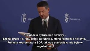 Dyżur 110 godzin i stanowisko, którego nie było. Trzaskowski ujawnił wyniki kontroli w stołecznych szpitalach