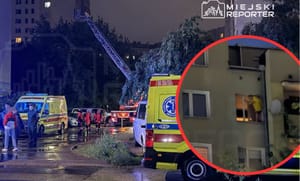 Ponad 19 godzin negocjacji na Bemowie. Mężczyzna przez ponad 19 godzin stał na parapecie 9. piętra