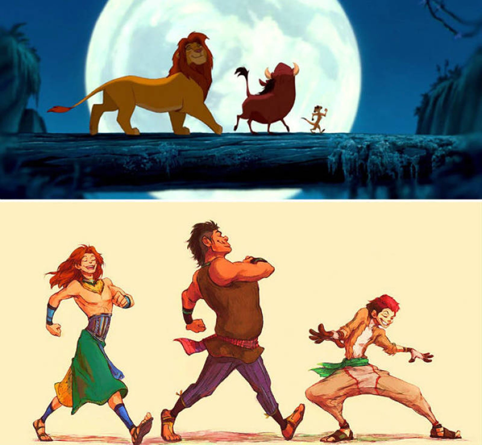 Simba, Pumbaa i Timon