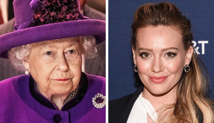 Królowa Elżbieta II i Hilary Duff