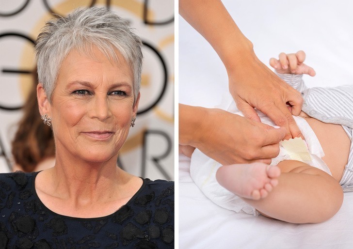 19. Jamie Lee Curtis wynalazła pieluchę z kieszonką na chusteczki nawilżające.