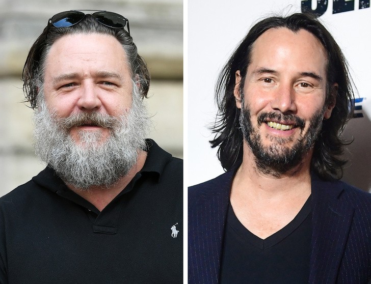 Russell Crowe i Keanu Reeves — 55 lat