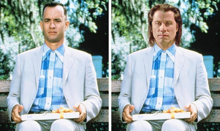 6. John Travolta jako Forrest Gump