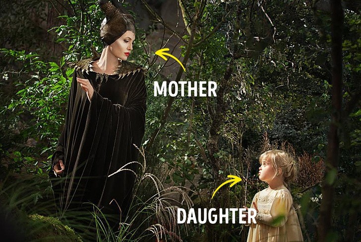 6. Angelina Jolie and Vivienne Jolie-Pitt - Maleficent, 2014