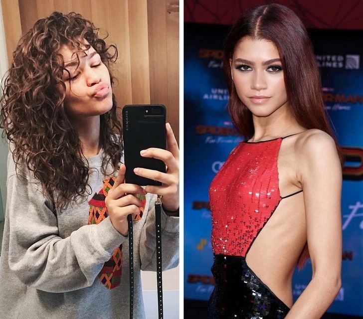 5. Zendaya pokazuje, że udało jej się naprawić zniszczone włosy, dumnie prezentując swoje loki.