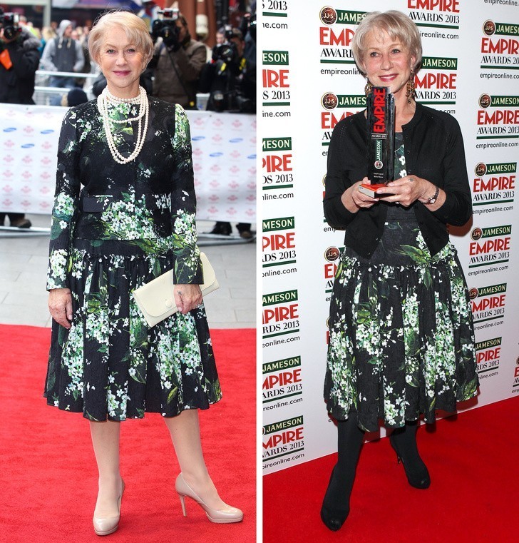 6. Helen Mirren 2013 vs 2013 kilka dni później