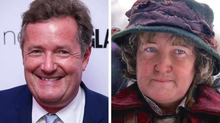 1. Piers Morgan i Brenda Fricker (Pani karmiąca gołębie z Kevina w Nowym Jorku)