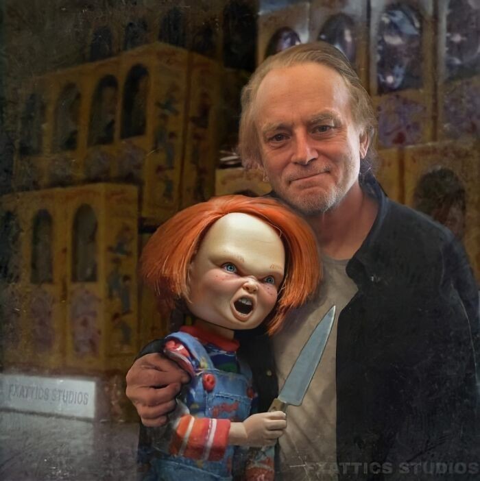 8. Chucky w wykonaniu Brada Dourifa ("Laleczka")