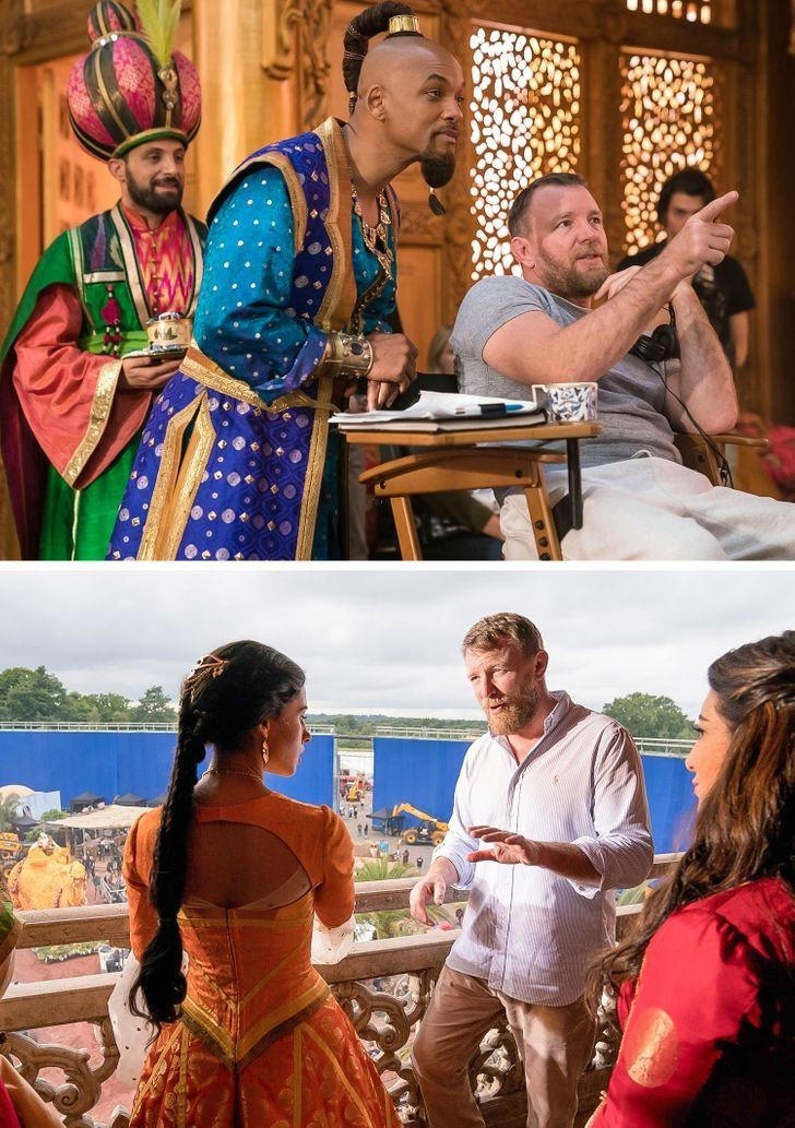 Guy Ritchie wyjaśniający poszczególne zadania aktorom z "Aladyna"