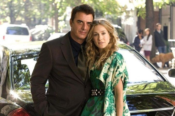 8. Chris Noth i Sarah Jessica Parker (Mr. Big i Carrie Bradshaw, "Seks w wielkim mieście")