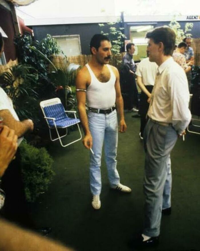 Freddie Mercury i David Bowie, Live Aid, 1985