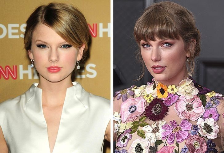 13. Taylor Swift (2008 vs 2021)