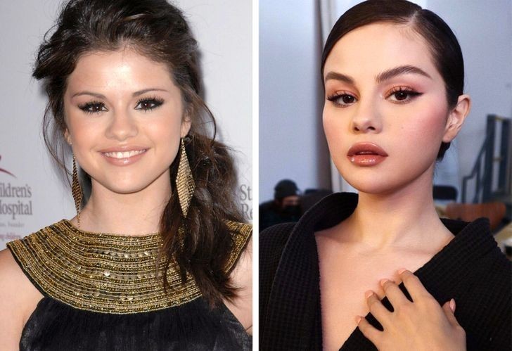 14. Selena Gomez (2008 vs 2020)