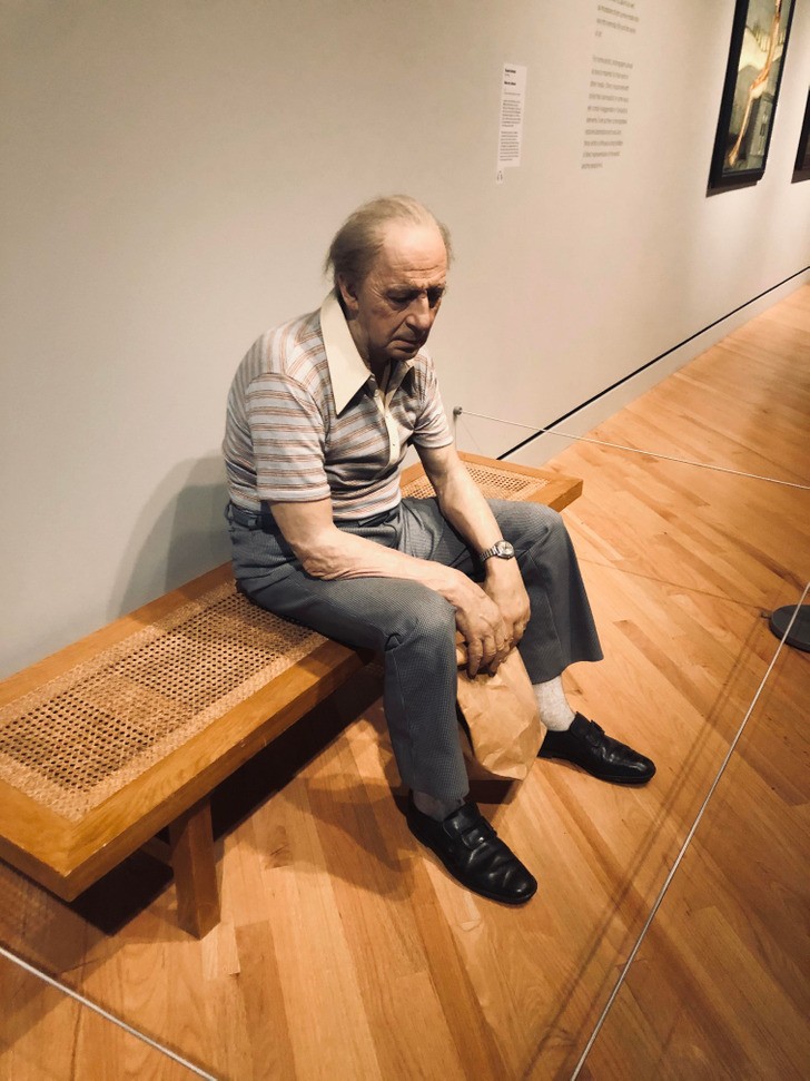 Duane Hanson, Man on a Bench (Mężczyzna na ławce)