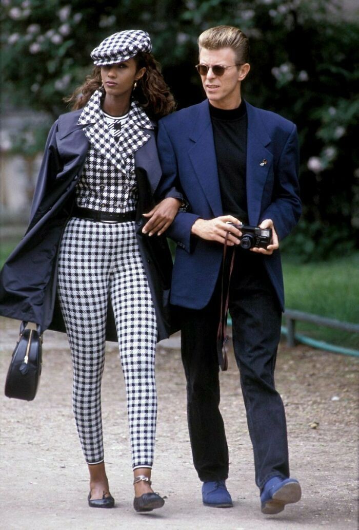 Iman i David Bowie w Paryżu, 1991