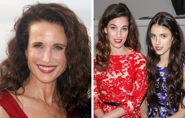 12. Andie MacDowell i jej córki: Rainey i Margaret Qualley