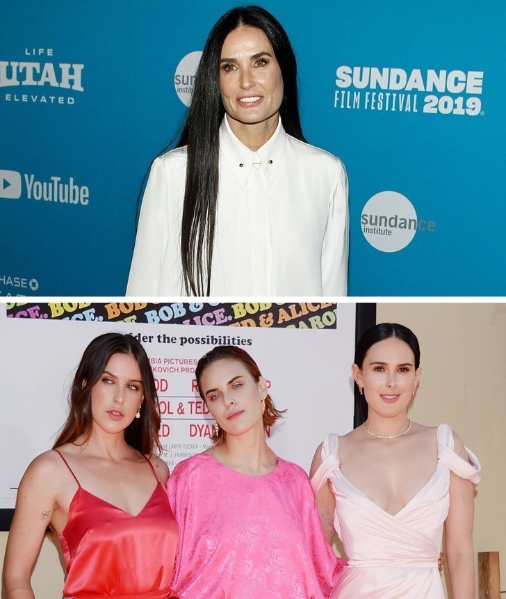 17. Demi Moore i jej córki: Rumer, Scout, i Tallulah Willis